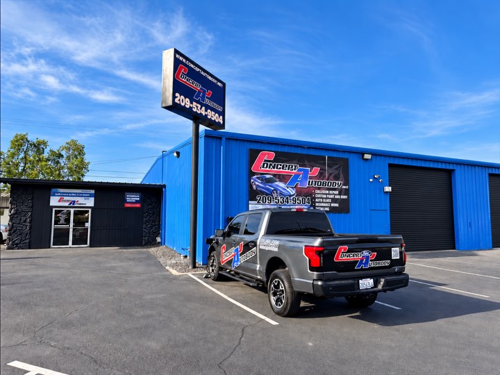 The Concept Autobody shop on Railroad Ave in Ceres