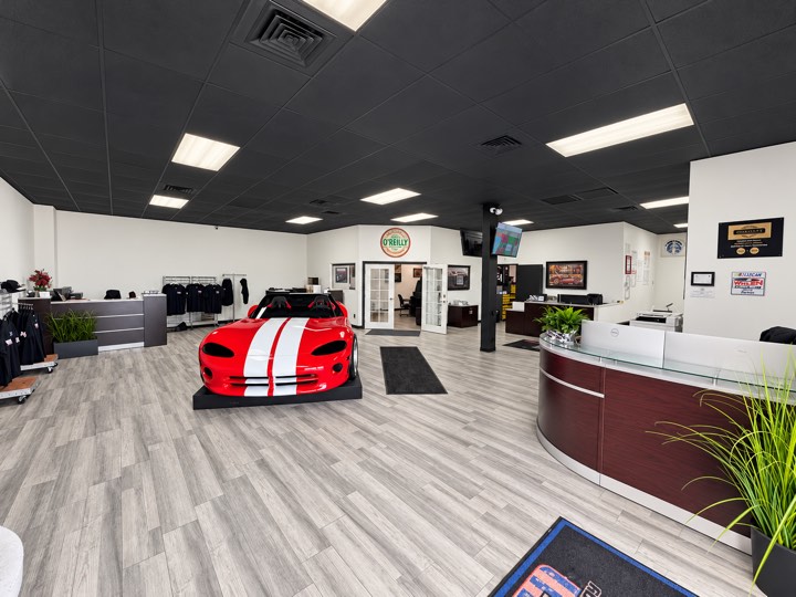 Front office and showroom at the Ceres shop